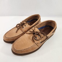 Sperry Top Sider Boat Shoes Deck Loafers Mens Size 100 M 10 Beige NEW Leather - £46.25 GBP