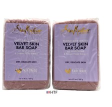 2x Shea Moisture Velvet Skin Bar Soap Purple Rice Water 8oz - £23.29 GBP