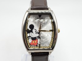 Stainless Steel 80th Anniversary Disney Mickey Mouse Wristwatch New Battery 28mm - £27.97 GBP