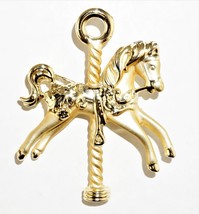 Gold Tone Carousel Merry Go Round Horse Brooch Pin  - $14.81