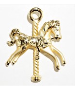 Gold Tone Carousel Merry Go Round Horse Brooch Pin  - £11.64 GBP