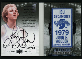 2013 Upper Deck All-Time Greats Larry Bird Auto Patch Card #7/25 ISU/Celtics - $599.99