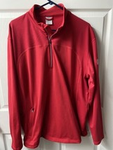 Level Wear PGA Gold Quarter Zip Bright Red Vented Pullover Jacket Long S... - $17.81
