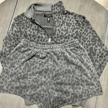SET LOT Victorias Secret Sport Cheetah Leopard Sweater &amp; Drawstring Shor... - $46.75