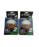 Lot of 4 Sealed Tapes TDK VHS-C HG Ultimate TC-30HGL2 Blank Camcorder Ta... - £9.09 GBP