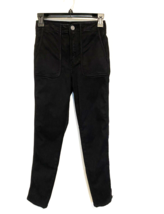 Joie Jeans Black Caviar Park Cargo Utility Skinny High Rise Denim Jeans Size 24 - £14.01 GBP