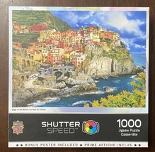 Master Pieces 1000 pc Shutter Speed puzzle &#39;Edge of the World&#39; w/Poster Nice! - £7.58 GBP