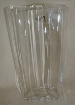 Denizli Mouth Blown Crystal Curv Shape Vase 11 3/4&quot; Tall  - £31.64 GBP