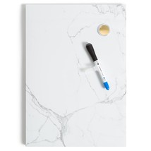 U Brands Marble Print Magnetic Dry Erase Board, 11 x 15.5 Inches, Frameless (241 - £17.57 GBP