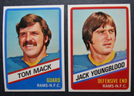 1976 Topps Wonder Bread All Star Los Angeles Rams Team Set 2 Football Cards - £2.35 GBP