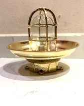 Antique Solid Brass Ceiling Light Fixture With Shade 1 Pcs - £114.50 GBP