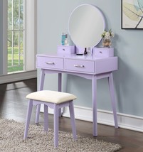 Purple Liannon Wood Vanity Set w/ Stool - $321.61 CAD