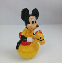 Vintage 1970s Gabriel Walt Disney Productions Mickey Mouse Weeble Wobble Toy - $9.69
