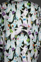 BARCO Halloween Cute Ghosts in Costumes Script Nurse Scrubs Top Wm&#39;s XL/XXL NWT - £18.37 GBP