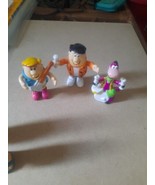 Rare 1991 The Flintstones Fred Rockstar Dino &amp; Barney PVC Figures H-B Pr... - £8.97 GBP