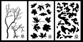 3Pack! Spray Paint Camouflage Stencils 14&quot;  Gnarly Branch - Leafy Maple - Army - £11.15 GBP