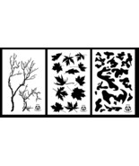 3Pack! Spray Paint Camouflage Stencils 14&quot;  Gnarly Branch - Leafy Maple ... - £10.97 GBP