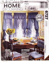 1993 Curtains, Cushions, Covers, Placemats Home Decorating Pattern 6727 M Uncut - $12.00