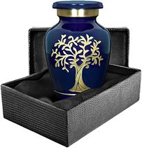 Tree of Life Blue Small Keepsake Urns for Human Ashes - £17.37 GBP