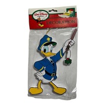 Disney Kurt Adler Santas World Donald Duck Police Officer With Holly Ornament - £11.95 GBP