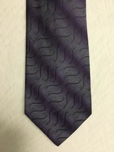 NEW Pierre Cardin Purple Gray Striped Retro Vintage Silk Tie - Never Worn - £5.39 GBP