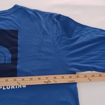 The North Face AX3T377 Men's Box NSE Blue Cotton Long Sleeve T-Shirt Size Medium image 6