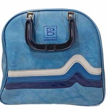 Brunswick Bowling Ball Bag Blue Tricolor w Shoe Rack Diaper Bag  Vtg - $34.60