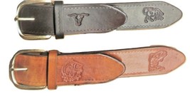  Belt * BULL or FISH *  5  COLOR Choices Per DESIGN * Nice Border 1-1/2&quot;... - $555.09 MXN