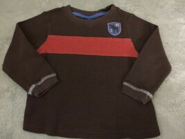Faded Glory Boys Brown Orange Moose Thermal Long Sleeve Shirt 2T - $6.03 CAD