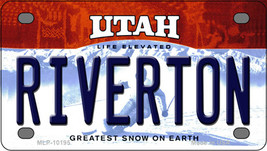 Riverton Utah Novelty Mini Metal License Plate Tag - £11.78 GBP