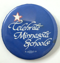 Celebrate Minnesota Schools Button Pin 2.25&quot; Blue - £6.37 GBP