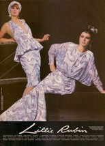 1986 Lillie Rubin Sexy Gowns Tall Long Legs Models Vintage Fashion Print... - $5.83