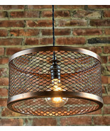 Industrial Antique Copper Steel Mesh Pendant Farmhouse Light | Industria... - €157,79 EUR