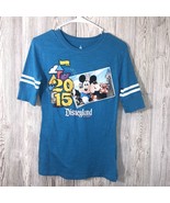 Disney Store Mickey &amp; Minnie Mouse Blue Football Jersey Womens T Shirt S... - $225.80 MXN