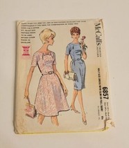 McCalls 6857 Sewing pattern, Womens dress size 12.5-14.5, Vintage 1963 - £11.40 GBP