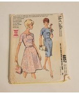 McCalls 6857 Sewing pattern, Womens dress size 12.5-14.5, Vintage 1963 - £11.42 GBP