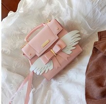 Lolita Wings Bow Girl&#39;s Shoulder Bag Crossbody  Bag for Women Pink Purses and Ha - £44.12 GBP