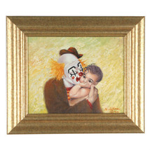 &quot; Clowns Love Bébés Trop &quot; Par Anthony Sidoni 1999 Signée Huile sur Toile - £2,763.43 GBP