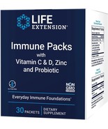 Life Extension - Immune Packs with Vitamin C &amp; D, Zinc and Probiotic(30 ... - $41.83 CAD