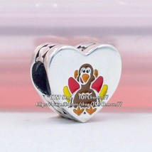 925 Sterling Silver Exclusive Thankful  for you Charm With Enamel  - £13.79 GBP