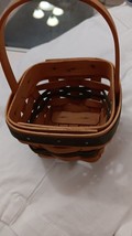 LONGABERGER SMALL SIGNED BASKET WITH HANDLE MADE IN 1999 VERY GOOD CONDI... - $19.79