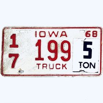 1968 United States Iowa Cerro Gordo County 5 Ton Truck License Plate 17 199 - £14.75 GBP