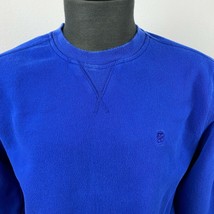 Izod Men’s Blue Fleece Pullover Sweatshirt Cotton Blend Crew Neck Long Sleeves M - £7.90 GBP
