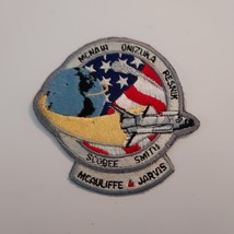 Vintage NASA Space Shuttle Challenger Teacher McAuliffe 4&quot; Diameter Patch - £17.91 GBP