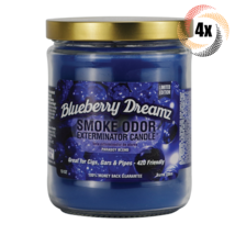 4x Jars Smoke Odor Blueberry Dreamz Smoke Exterminator Candle 13oz | 70 Hrs Burn - £40.18 GBP