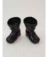 Black plastic doll boots  - $10.00