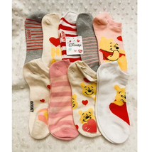 Disney Winnie-the-Pooh Women&#39;s Valentine 9pk Low Ankle Socks-NEW - $20.79