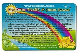 Inner Light Resources Original Wallet Cards Wealth and Prosperity Affirm... - $7.74