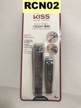 KISS NAIL &amp; TOENAIL CLIPPER DUO # RCN02 STAINLESS STEEL INCLUDES SWING N... - £2.70 GBP