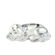 Princess House Clear Glass Puppy Dog Figurine Paperweight Decor - $17.82